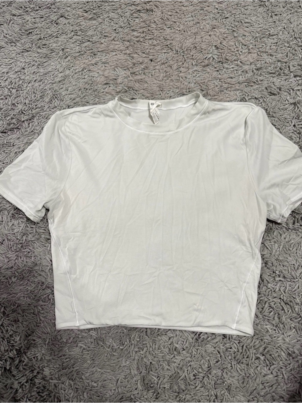 lululemon athletica White Short Sleeve Crop Top